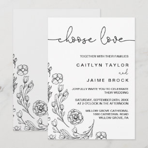 Invitación Dainty Elegance Elegir Boda de amor