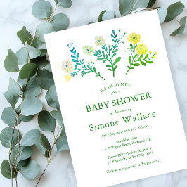 Invitación Dainty Florals Elegant Moda PERSONALIZADO BABY SHO