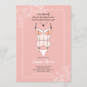 Invitación Dainty Lingerie Bridal Shower
