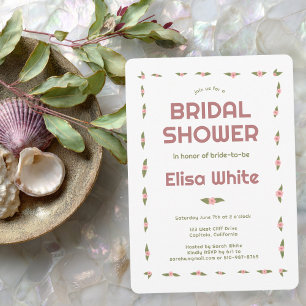 Invitación Dainty Rosas PERSONALIZADO casero ducha de novia