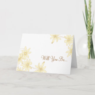 Invitación Daisies Amarillos Pálidos Serás Mi Novia