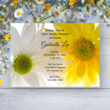 Daisies amarillos y blancos duchas de novias
