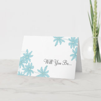 Invitación Daisies Azules Serás Mi Novia