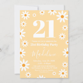 Invitación Daisies Birthday Party spring Invitation
