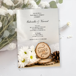 Invitación Daisies blancos rusos Woodland Post Boda Brunch
