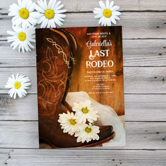 Invitación Daisies Blancos Saltan En La Última Fiesta De La B
