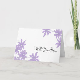 Invitación Daisies Púrpura Serás Mi Novia