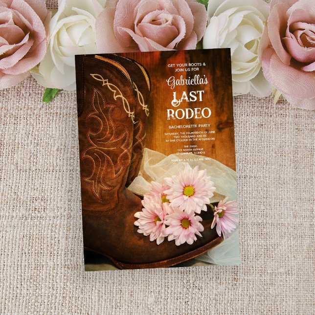 Invitación Daisies Rosa Arranca La Última Fiesta De La Bachel (Subido por el creador)