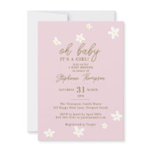 Daisies Rubor Pink Oh Baby Girl Shower