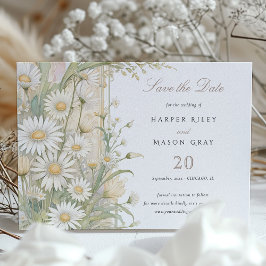 Invitación Daisies rusos salvan al Boda de fechas