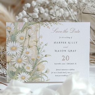 Invitación Daisies rusos salvan al Boda de fechas