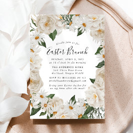 Invitación Daisies Rústicos Brunch de Pascua