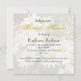 Invitación Daisies y la floración amarilla de la ducha de nov