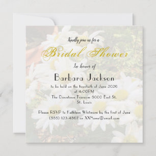 Invitación Daisies y la floración amarilla de la ducha de nov