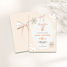 Invitación Daisy 8th Birthday Floral Invitation for Girls