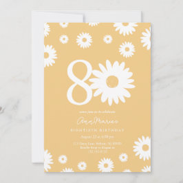 Invitación Daisy Atemporal Hito Ochenta Cumpleaños