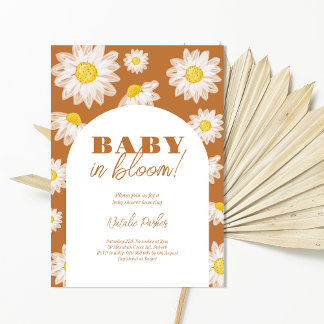 Invitación Daisy Baby en Flor Baby Shower