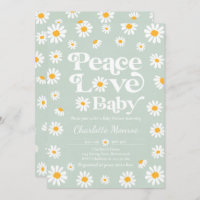 Daisy Baby Shower Bohemian Peace Love Baby Shower