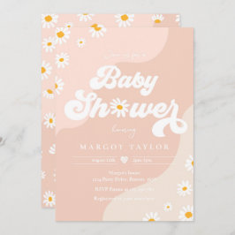 Invitación Daisy Baby Shower Boho Hippy Vive Baby Shower
