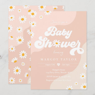 Invitación Daisy Baby Shower Boho Hippy Vive Baby Shower