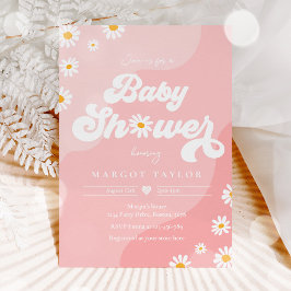 Invitación Daisy Baby Shower Boho Hippy Vive Baby Shower
