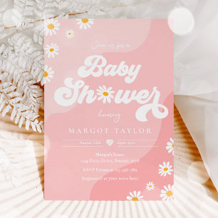 Invitación Daisy Baby Shower Boho Hippy Vive Baby Shower