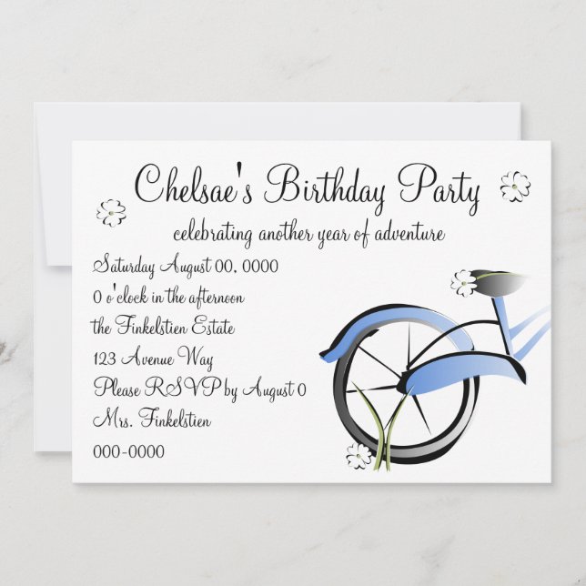 Invitación Daisy Bike Ride (Anverso)