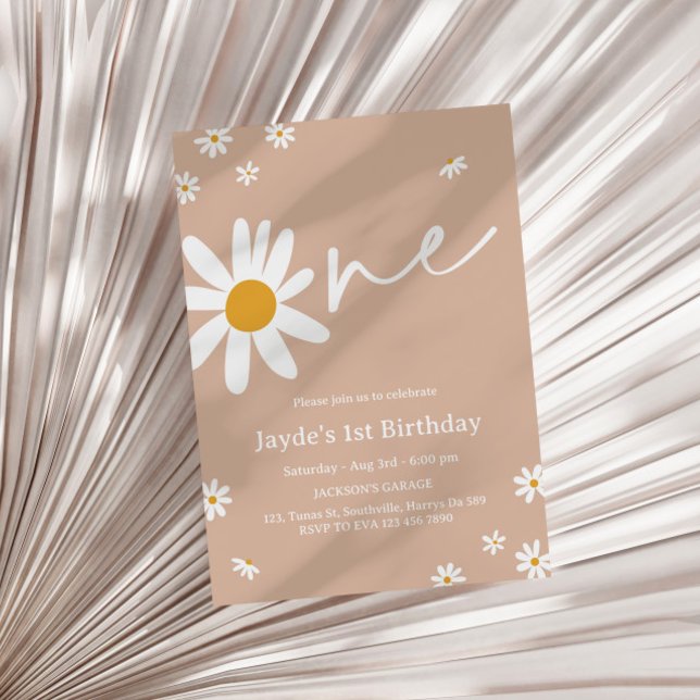 Invitación Daisy Birthday Party 1er cumpleaños (Subido por el creador)