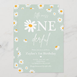 Invitación Daisy Birthday Party Bohmian Pequeña Miss Maravill