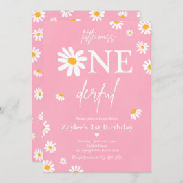 Invitación Daisy Birthday Party Bohmian Pequeña Miss Maravill