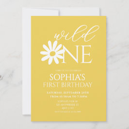 Invitación Daisy Birthday Party Bohmian Wild One 1st Birthday