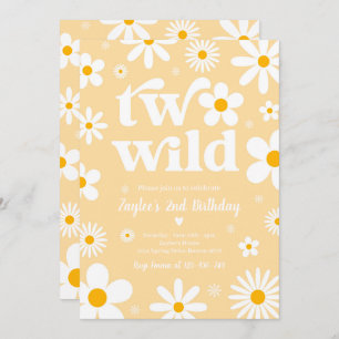 Invitación Daisy Birthday Party Boho Two Wild Second Birthday
