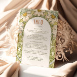 Invitación Daisy Boda Insertar INFO Art Nouveau vintage<br><div class="desc">Tarjeta INFO boda Art Nouveau Vintage Daisies de Alphonse Mucha en un diseño floral, romántico y caprichoso. Los florecientes victorianos complementan los tipos de letra Art Deco clásicos. Por favor, introduzca la información de su personalizado y ya está listo. Si desea cambiar el diseño más adelante, haga clic en el...</div>