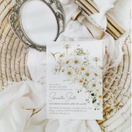 Invitación Daisy Boho Wildflower Moderna Ducha nupcial