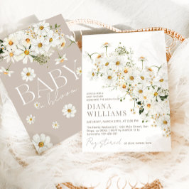 Invitación Daisy Boho Wildflower Rustic Baby Shower