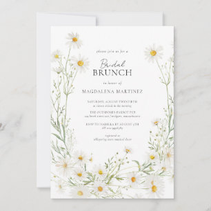Invitación Daisy Boho Wildflower Rústico Brunch nupcial