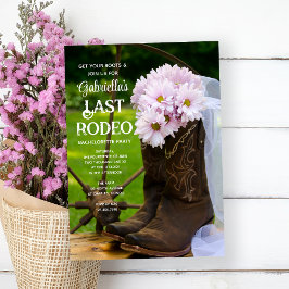 Invitación Daisy Boots contra el último rodeo de la fiesta de