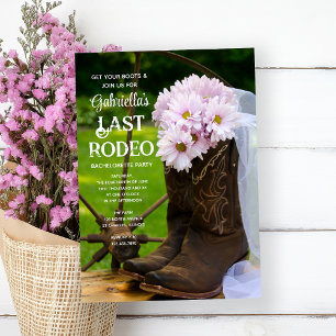 Invitación Daisy Boots contra el último rodeo de la fiesta de