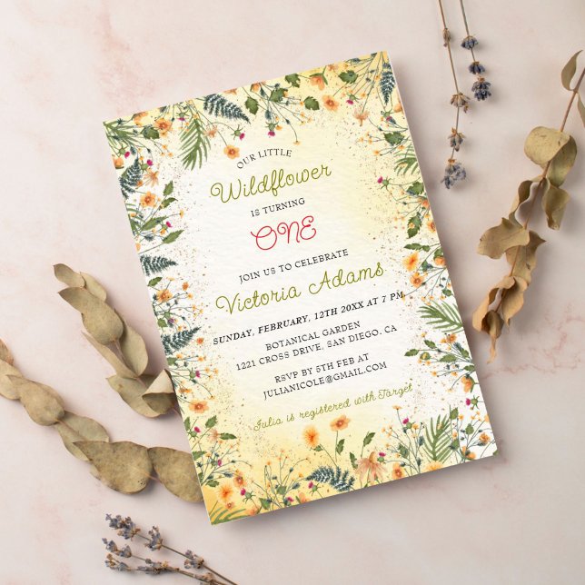 Invitación Daisy Botánico Peony Flower Garden Cumpleaños (Subido por el creador)