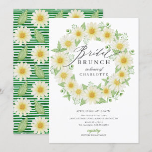 Invitación Daisy bridal ducha, Floral Floral Bridal Brunch