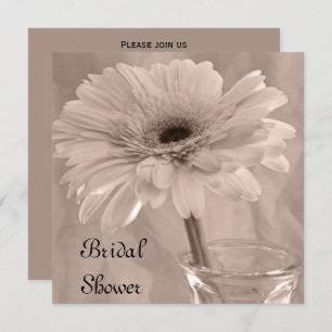 Invitación Daisy Bridal Shower color rosa claro