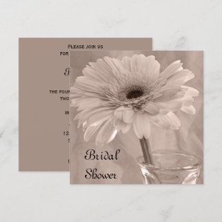 Invitación Daisy Bridal Shower color rosa claro