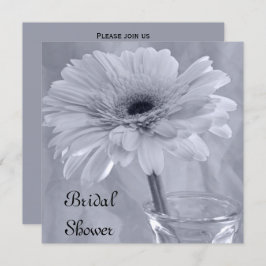 Invitación Daisy Bridal Shower de color azul pálido