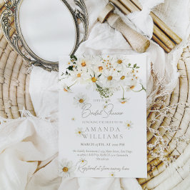 Invitación Daisy Elegant Wildflower Moderno Ducha Bridal