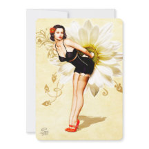 Daisy Face Pin Up Party Invitation