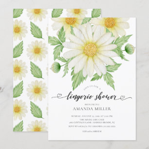 Invitación Daisy Floral Bridal Lingerie Shower