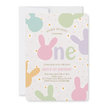 Daisy Floral Bunny Primer cumpleaños