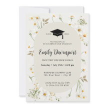 Daisy Floral Graduación foto de atrás