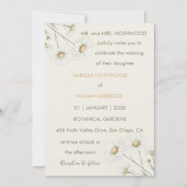 Invitación Daisy Floral Retro Boho de Primavera y Verano