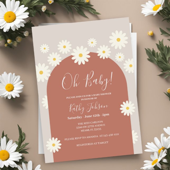 Invitación Daisy Flower Arch Baby Shower (Subido por el creador)